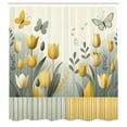 thumbnail image 4 of Ambesonne Yellow Shower Curtain, Modern Scandi Garden Scene, 69"Wx84"L, Apricot Purpleblue Beige, 4 of 4