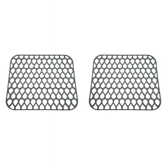 2X Kitchen Sink Mat, Silicone Sink Mats for Stainless Steel Sink, Sink Protectors for Kitchen Sink - 13.58X11.6inch