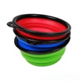 thumbnail image 2 of Cuenco plegable portátil de silicona para mascotas al aire libre para salir, cuenco de comida para perros para gatos, cuenco telescópico para agua potable, suministros de comida para perros, 2 of 4