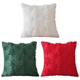 thumbnail image 3 of Fundas Almohada Felpa Suave Con Copo Nieve Y Navidad Color Blanco, 3 of 8