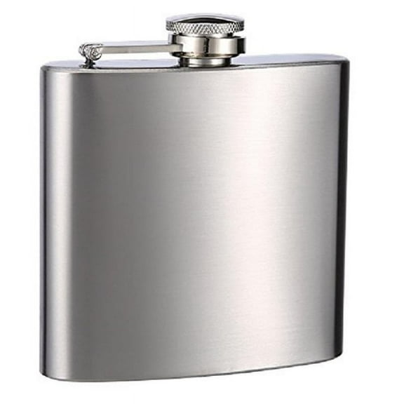 Top Shelf Flasks Stainless Steel Hip Flask, 6oz