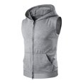 thumbnail image 4 of Daolelai Men's Hooded Zippered Sleeveless Sports Vest, 4 of 6