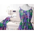 thumbnail image 6 of Soimoi Floral Print - Purple, Viscose Rayon Fabric Material - 42 Inch Wide, 1 Yard, Unstitched Material For Dresses, Blouses, Skirts, Sleepwear, Kids Clothing, 6 of 6
