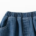 thumbnail image 5 of HAOTAGS Toddler Girls Summer Denim Shorts, Elastic Waist Outdoor Play Shorts for Summer Dark Blue 4 Years, 5 of 9