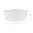 thumbnail image 2 of Unique Bargains 1 Pack Woven Storage Basket Bin with Handle for Clothes, Shoes White L, 2 of 6