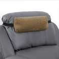thumbnail image 2 of 2 Piece Sherpa Fleece Lumbar Support Pillow for Recliner Chair, Memory Foam Lumbar Pillow with Headrest for Back Pain Relief, Back Support Cushion for Office Chair（Coffee）, 2 of 8