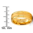 thumbnail image 3 of Mens Tungsten Carbide Brick Pattern Wedding Band Engagement Ring 8MM Goldtone, 3 of 4