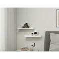 thumbnail image 2 of Mainstays White 16.5" Wood Floating Shelves, Set of 2, 2 of 8