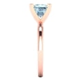 thumbnail image 3 of 1.5 ctw Solitaire Anniversary Ring for Women | Princess Cut Natural Swiss Blue Topaz | Hyperallergenic Solid 18K Rose Gold, 3 of 5