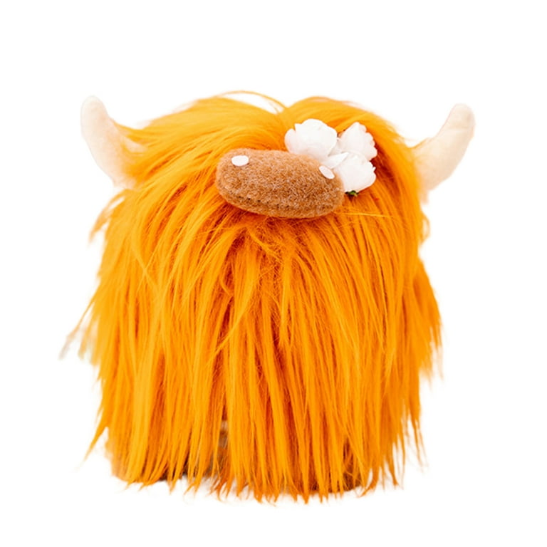 Highland Cow Plush Toy Cute Simulation Long-haired Cow Stuffed Animal Doll