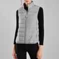 thumbnail image 3 of Women's Vest Sleeveless Jacket Coat Casual Autumn Warm Vest Cardigan Zipper Warm And Temperament Vest Coat With Pockets Anorak Jacket Women Womens Jacket Business Casual Puffy Vests Casual Wrap Jacket, 3 of 4