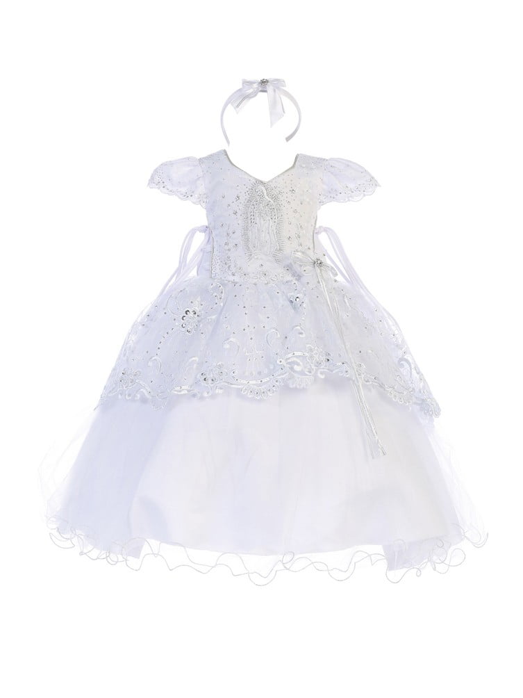 baptism dresses with our lady of guadalupe