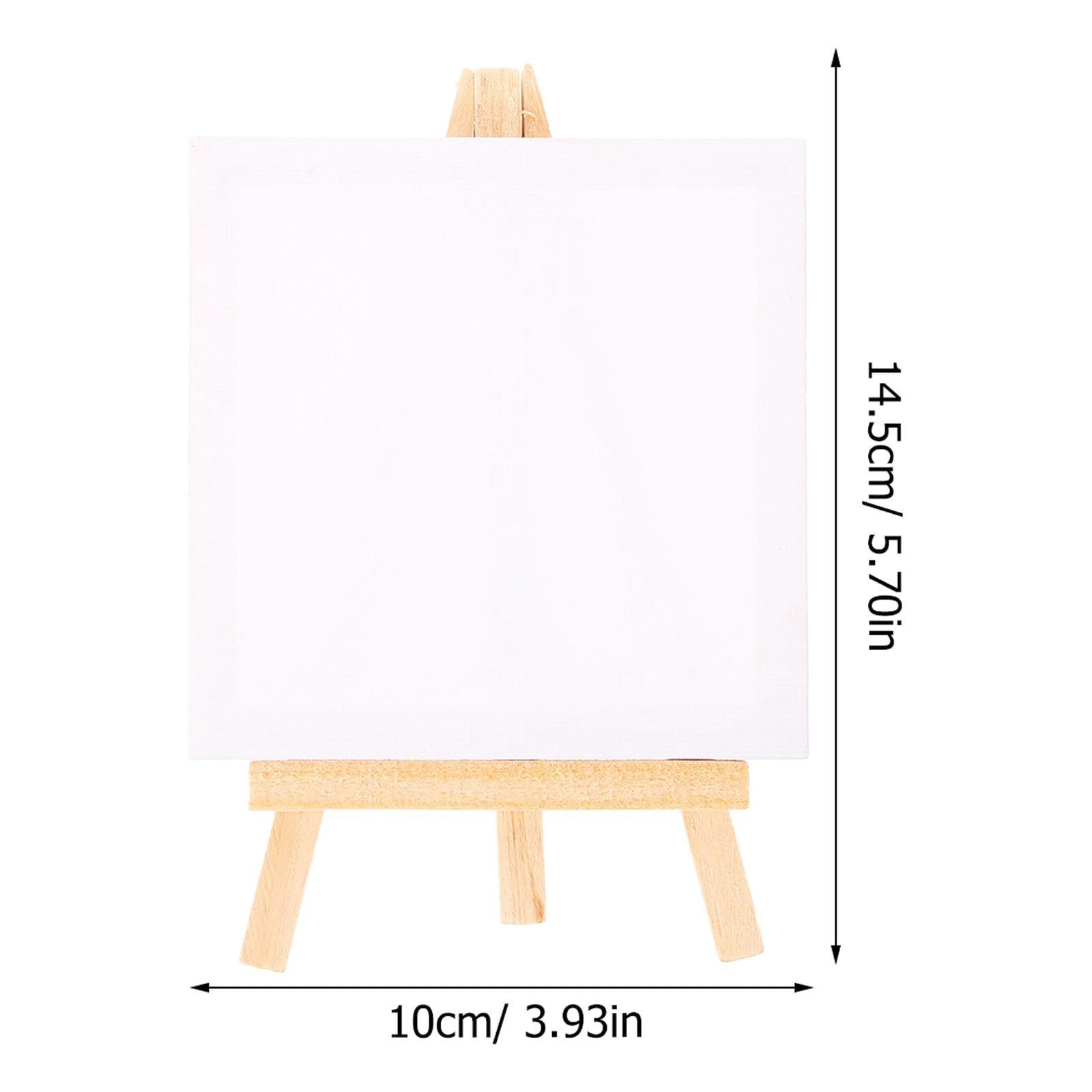 Tineasur 6-Pack Small White Wood Easels for Painting, Portable Multifunctional Art Display Stands
