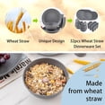 thumbnail image 4 of Supernal 32pcs Wheat Straw Dinnerware Sets,Unbreakable Dinnerware Sets for 8,Reusable Tableware,Straw Tableware,Dark Grey Set 16pcs Plates, 8pcs Bowls, 8pcs Cups, 4 of 8