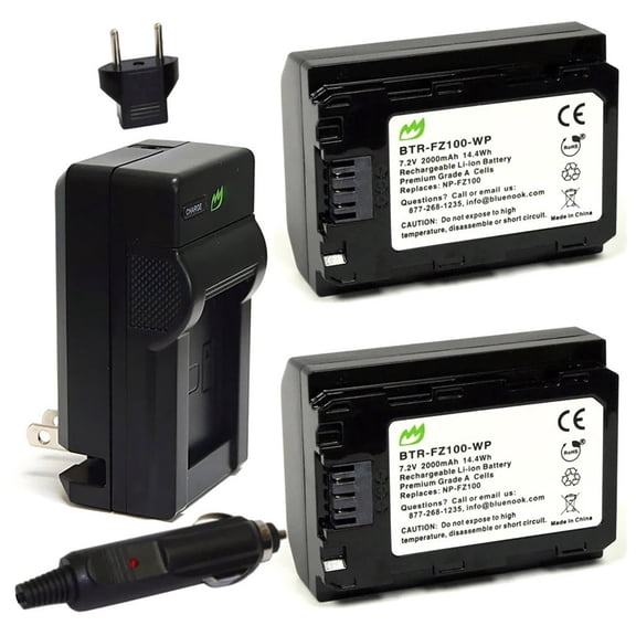 Replacement for Sony ZV-E10 II Battery (2-Pack, 2000mAh) and Charger with Car Adapter