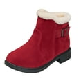 thumbnail image 2 of Wowcloth Women's Platform Round Toe Mid-Calf Boots - Fashion Casual Slip-On with Thick Lining & Low Heel Ankle Booties for Everyday Wear, 2 of 9