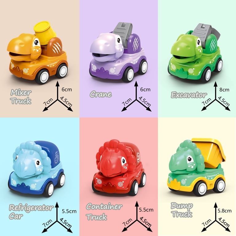 Tepear Dinosaur Construction Vehicles Pullback Cars Set photo 6
