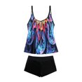 thumbnail image 6 of DISKEBUISS Swimsuit for Women Flattering Print Plus Size Summer Modest Tankinis Beach Vacation Fashion S-5XL, 6 of 6
