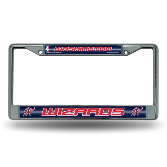 Washington Basketball Wizard's Sparkly Glitter Bling Look Chrome License Plate Frame