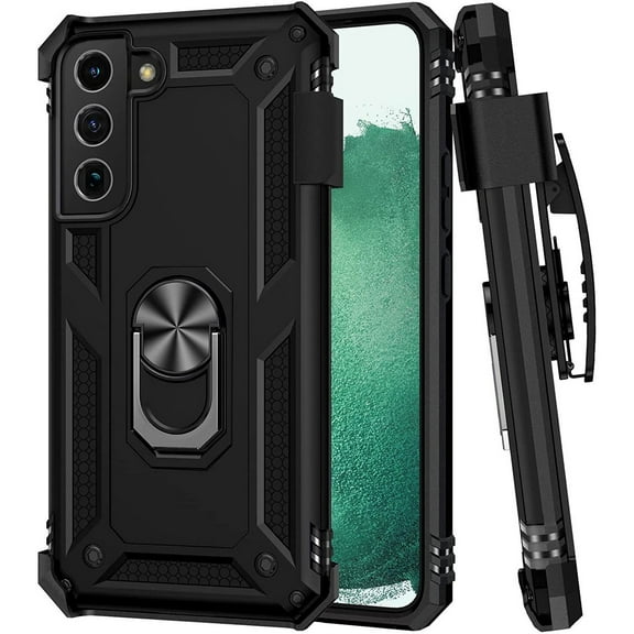 Case Belt Clip Holster for Samsung Galaxy A16 5G - Swivel Metal Ring Cover Kickstand Armor Combo Drop-Proof