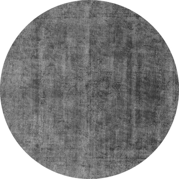 Ahgly Company Indoor Round Abstract Gray Modern Area Rugs, 6' Round