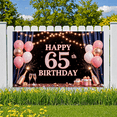 thumbnail image 2 of Decorative Design Banner Balloon Decor Confetti Design 65th Birthday Banner for Birthday Celebration Indoor Party Event, 2 of 8