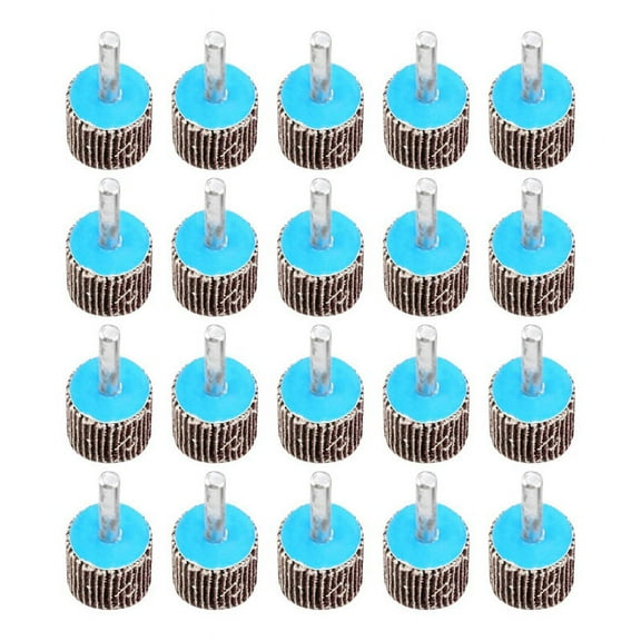 20 Pack Mounted Flap Wheel 80 Grit Aluminum Oxide Sanding Flap Wheels for Drill - Abrasive Grinding Tool
