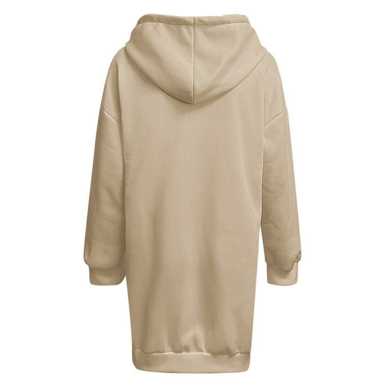 blue dress for baby girl Beige Ribbed Hoodie Dress – PinkBlush main image 1