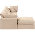 thumbnail image 6 of Meridian Furniture Indulge 94" Velvet L-Shaped Modular Sectional in Beige, 6 of 9