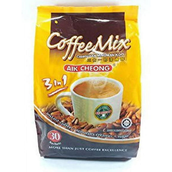 NineChef Bundle Aik Cheong Malaysia Instant 3 in 1 Coffee Mix Campuran Minuman Kopi 600g. (20g.x30 Sachets)   1 NineChef Spoon