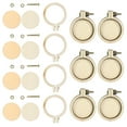 thumbnail image 6 of GOOHOCHY Mini Stitch Embroidery Frame Khaki Wooden 10Pcs 1.2x1x0.2in, 6 of 8