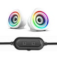 thumbnail image 2 of 3.5mm SADA Home Speaker Set Desktop PC Computer Speakers 3.5mm Wired Laptop Speakers USB Powered Sound Box with RGB Atmospheric Lights, 2 of 7