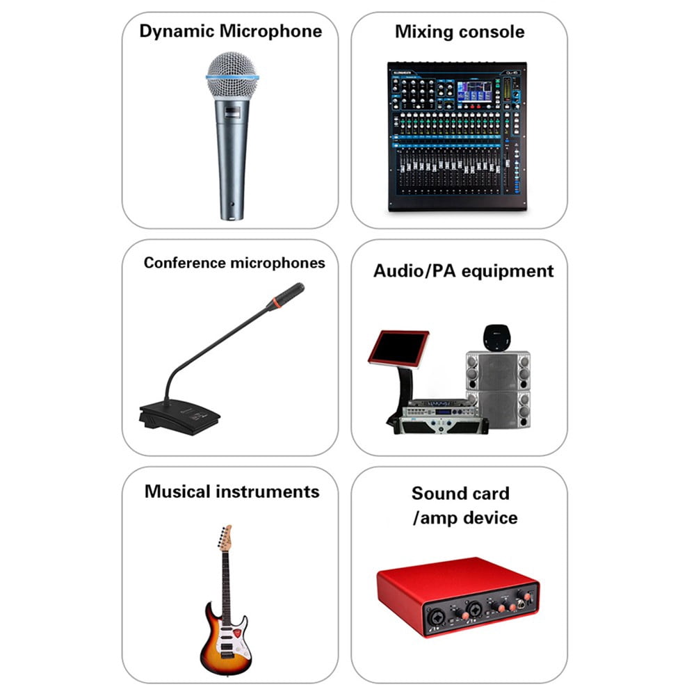 Gerich Wireless Guitar UHF XLR Adapter Transmitter Receiver Mic Set for Mic Audio Mixer Wireless Systems Pro Audio Equipment