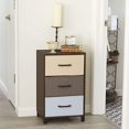 thumbnail image 2 of 8013-1 Commode en Bois à 3 Tiroirs Support de Rangement Mahoganey, 2 of 5