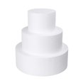 thumbnail image 1 of 3-Piece Round Foam Cake Dummies Set - 4/6/8 Inch Cake Decorating Practice Models for Sugarcraft Flower Display, Wedding Cake Show - Reusable Display Stand, 1 of 9