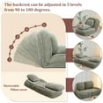 thumbnail image 3 of Green Bean Bag Floor Sofa Chair for Adults, Foldable Adjustable Human Dog Bed, 3 of 7