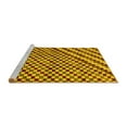 thumbnail image 2 of Ahgly Company Machine Washable Indoor Rectangle Checkered Yellow Modern Area Rugs, 2' x 4', 2 of 4