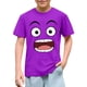 thumbnail image 1 of Blusas y camisas de manga corta con cuello redondo para niños y niñas, color liso, con estampado de expresión linda, manga corta, holgadas y cómodas, blusa para niña, 1 of 6