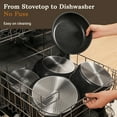 thumbnail image 6 of Soday 15 Pcs Pots and Pans Set Removable Handle Cookware Cooking Nonstick Cookware Oven Safe, Black, 6 of 8