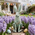 thumbnail image 7 of WEGFTDUOP Easter Festival Supplies Resin Simulated Bronzes Long Eared Bunny Decorative Ornament, 7 of 7