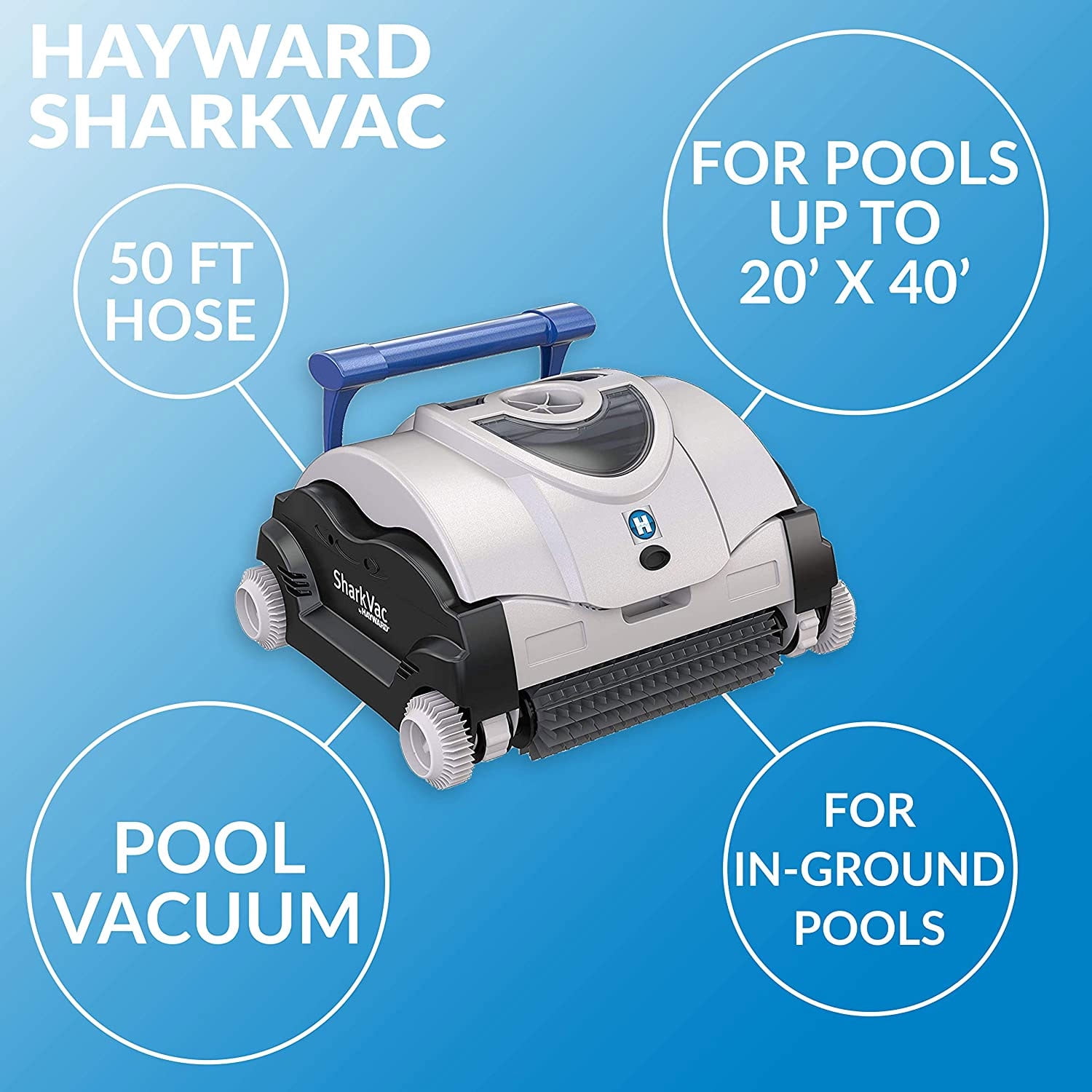 Hayward W3RC9740CUB SharkVac Easy Clean Automatic Robotic Swimming Pool Cleaner