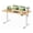 Light Wood, variant on SONGMY Electric Height Adjustable Standing Desk Large 48 x 24 Inches Sit Stand up Desk Home Office Computer Desk Memory Preset with T-Shaped Metal Bracket, White