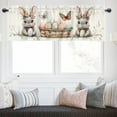 thumbnail image 4 of Uklsqma Easter Bunny Egg Valance Curtain | Polyester Kitchen Window Treatment | Multicolor Spring Rabbits Design | Washable Lightweight Drapery | Living Room Bathroom Bedroom Decor, 4 of 6