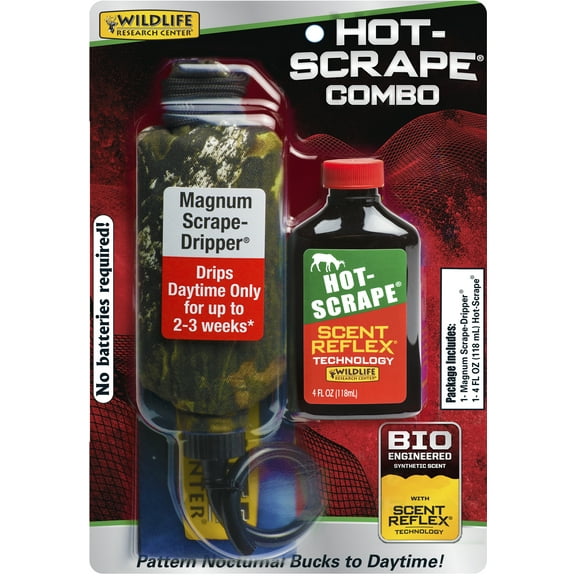 Wildlife Research Center Magnum Dripper Combo with 4 fl oz Hot-Scrape Synthetic Hunting Scent