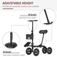thumbnail image 3 of HOMCOM Seated Walker, Foldable Steerable Medical Scooter, Compact Crutch Alternative with Braking System and Storage Bag, Black, 3 of 9