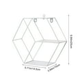 thumbnail image 6 of SLYNSHome Iron Wall Storage Rack 9.84x5.71x3.94in Wall Mounted Shelf for Living Room, Space Saving & Stylish Decor - White, 6 of 7
