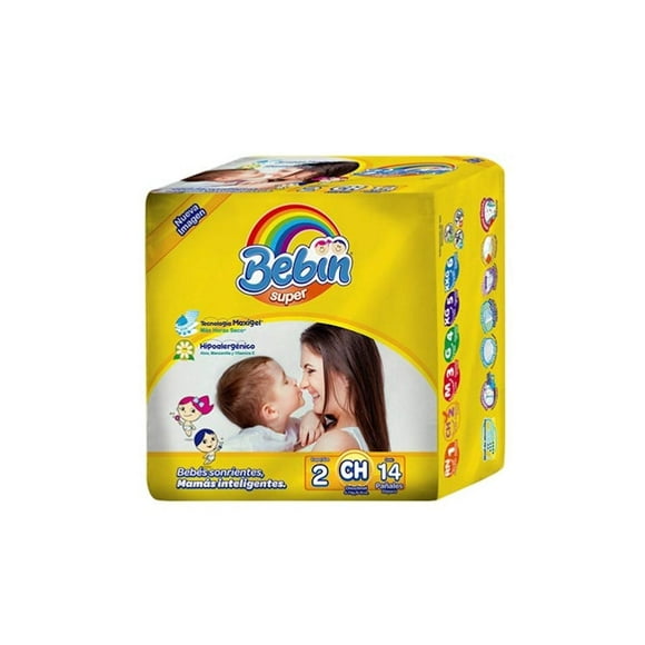 Pack de Pañal Chico Bebin Super de 14pzas