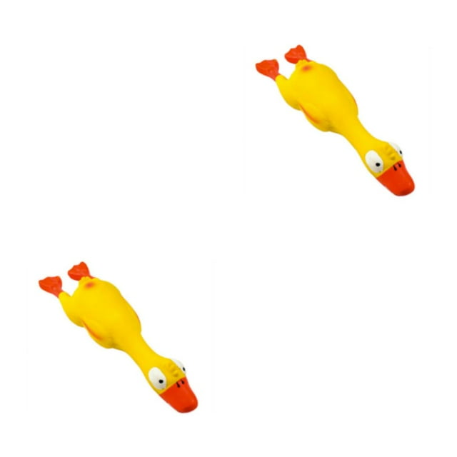 Baohd Interactive Dog Chew Toy Emotional Bonding And Playfulness With Dog Yellow Red bill duck 2Set