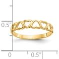 thumbnail image 4 of 10K Yellow Gold Polished Hearts Ringsize 7 (Width 2 To 4) - Jbsp, 4 of 5