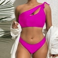 thumbnail image 2 of Sngxgn Women's Swimsuit Bathing Suit V Neck Ruffled Swimwear Adjustable Straps(Purple,S), 2 of 9